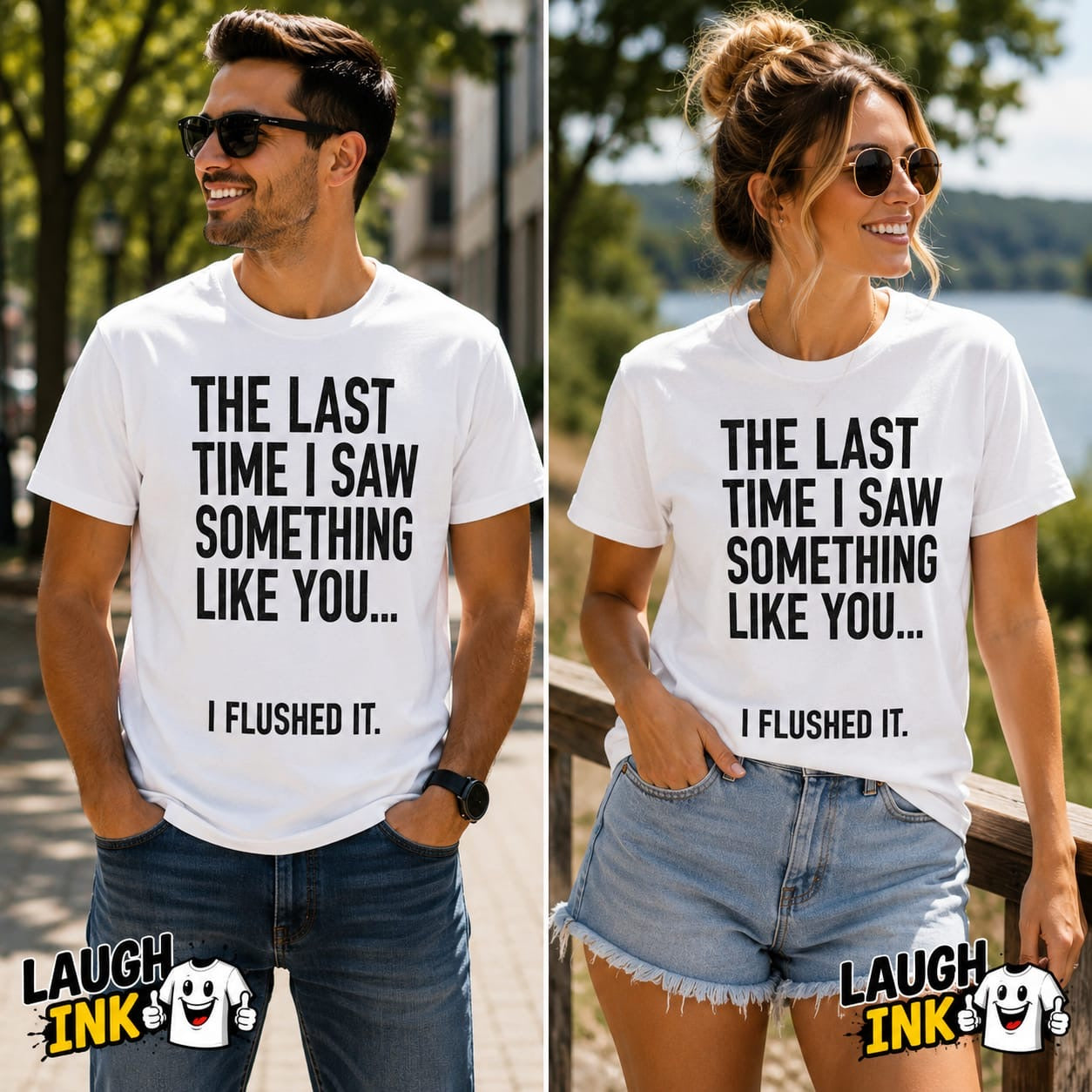 The Last Time I Saw Something Like You I Flushed It T-Shirt by Laugh Ink