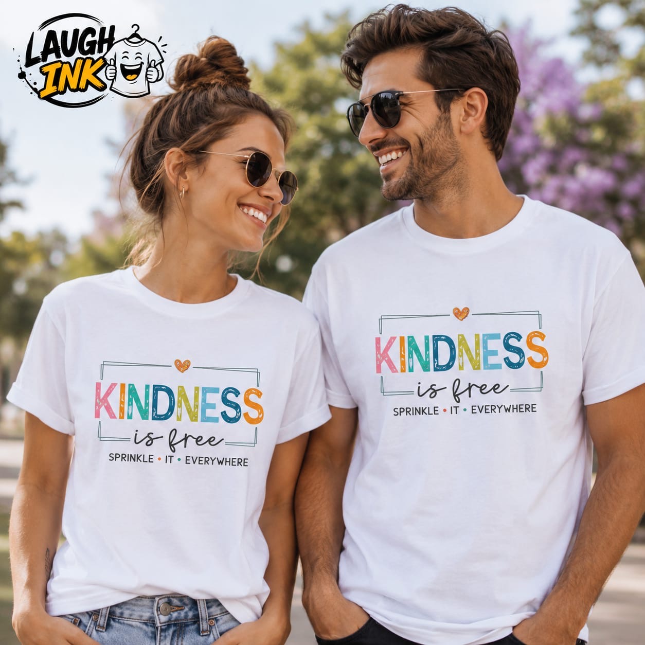 Kindness Is Free Sprinkle It Everywhere T-Shirt by Laugh Ink