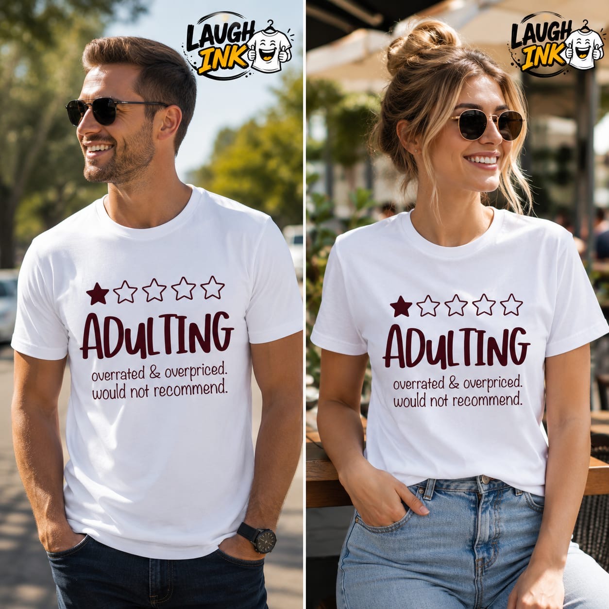 Adulting Overrated and Overpriced Would Not Recommend T-Shirt