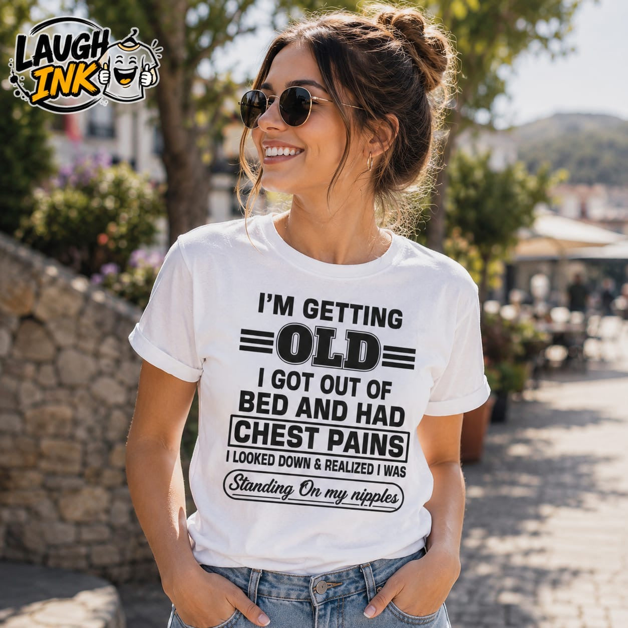 I'm Getting Old: I Got Out of Bed and Had Chest Pains, Then Realised I Was Standing on My Nipples T-Shirt