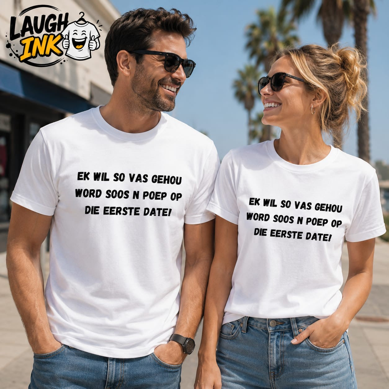Ek Wil So Vas Gehou Word Soos 'n Poep op die Eerste Date T-Shirt